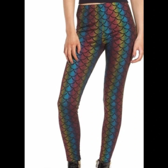 Jaded London Rainbow PRIDE Mermaid Leggings - Picture 1 of 6